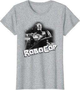 RoboCop Photograph Slanted Logo Portrait T-Shirt