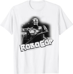 RoboCop Photograph Slanted Logo Portrait T-Shirt