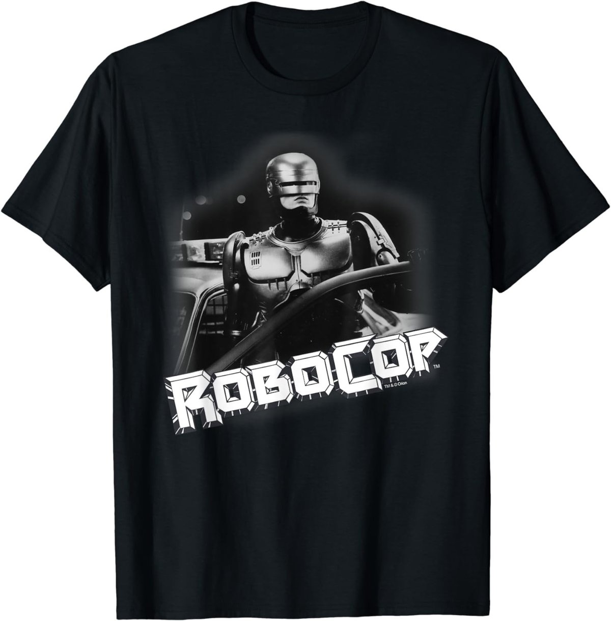 RoboCop Photograph Slanted Logo Portrait T-Shirt