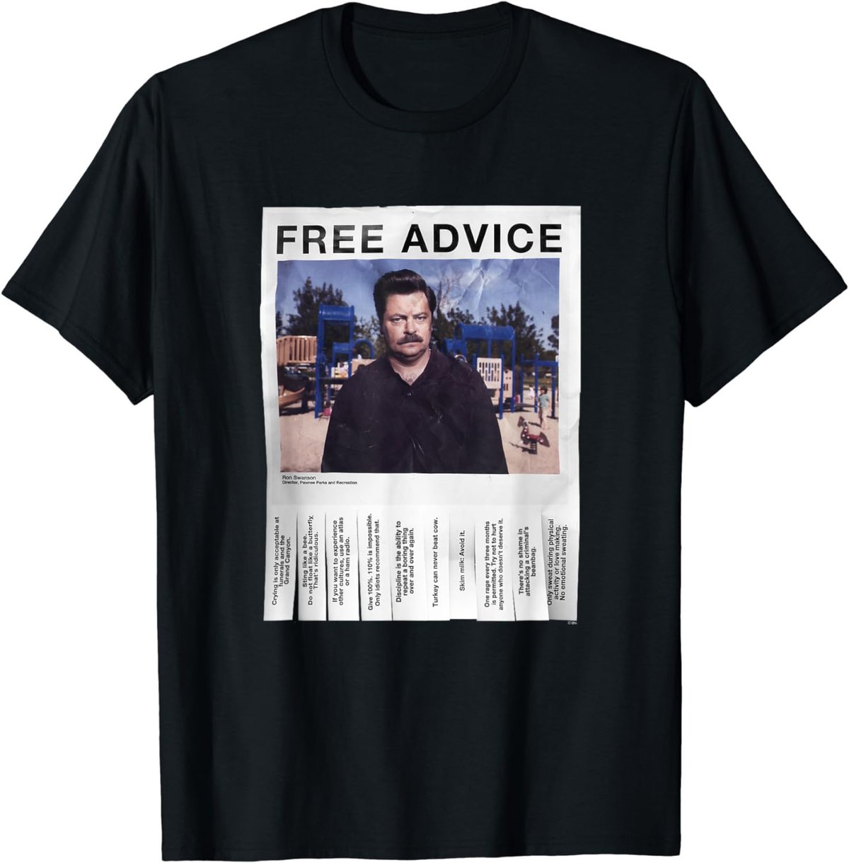 Parks & Recreation Free Advice Poster T-Shirt