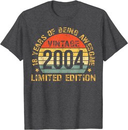 Turning 18 Birthday Decorations Men 18th BDay 2004 Birthday T-Shirt