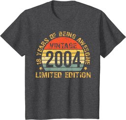 Turning 18 Birthday Decorations Men 18th BDay 2004 Birthday T-Shirt