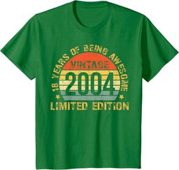 Turning 18 Birthday Decorations Men 18th BDay 2004 Birthday T-Shirt