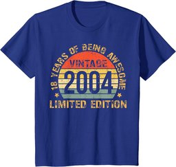 Turning 18 Birthday Decorations Men 18th BDay 2004 Birthday T-Shirt