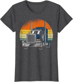 Retro Truck Driver Semi Trailer Truck Vintage Novelty T-Shirt