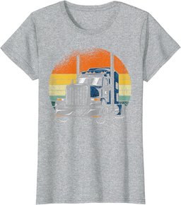 Retro Truck Driver Semi Trailer Truck Vintage Novelty T-Shirt