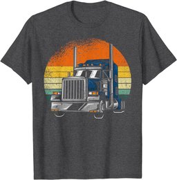 Retro Truck Driver Semi Trailer Truck Vintage Novelty T-Shirt