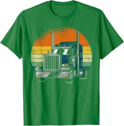 Retro Truck Driver Semi Trailer Truck Vintage Novelty T-Shirt