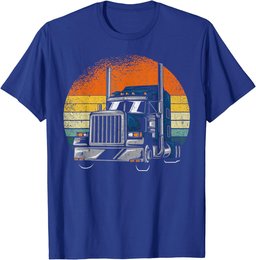 Retro Truck Driver Semi Trailer Truck Vintage Novelty T-Shirt