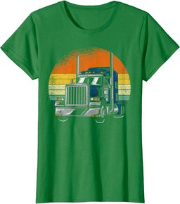 Retro Truck Driver Semi Trailer Truck Vintage Novelty T-Shirt