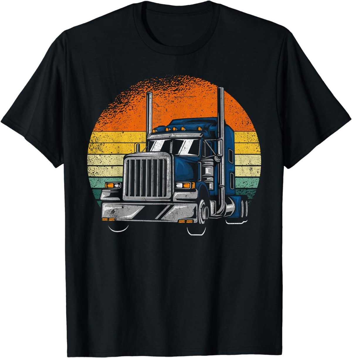 Retro Truck Driver Semi Trailer Truck Vintage Novelty T-Shirt
