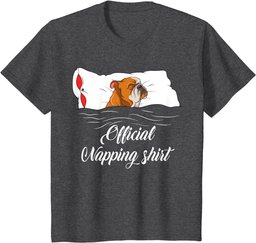 Sleeping English Bulldog Pyjamas Gift Official Napping T-Shirt