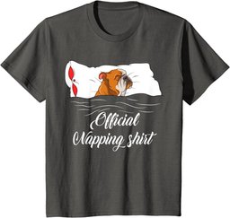 Sleeping English Bulldog Pyjamas Gift Official Napping T-Shirt