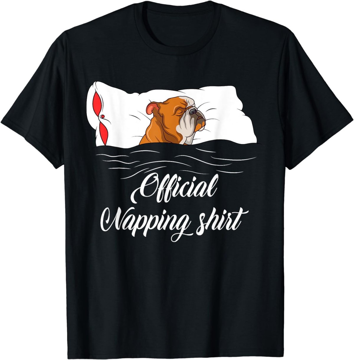 Sleeping English Bulldog Pyjamas Gift Official Napping T-Shirt