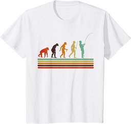 Retro Fishing Shirt, Evolution Of Man, Fisherman T-Shirt
