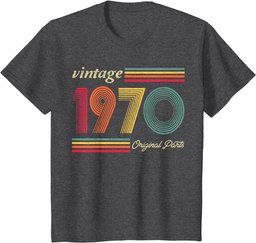 52 Years Old - Made in 1970 - Vintage 52nd Birthday T-Shirt