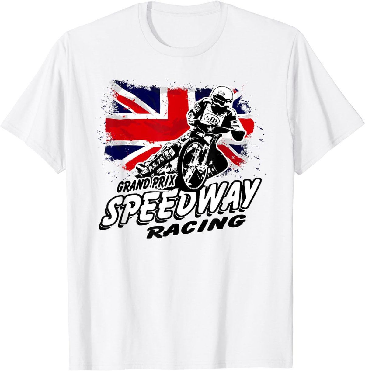 Motorcycle Speedway Racer Union Jack T-shirt Flat Track