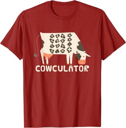 Funny Math Mathematics - Cowculator T-Shirt