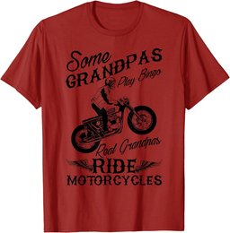 Real Grandpas Ride Motorcycles Quote for Grandpa Motorbikes T-Shirt
