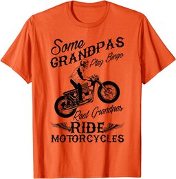 Real Grandpas Ride Motorcycles Quote for Grandpa Motorbikes T-Shirt