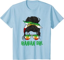 Iran For Women Iranian For Girl Flag Lion Persian T-Shirt