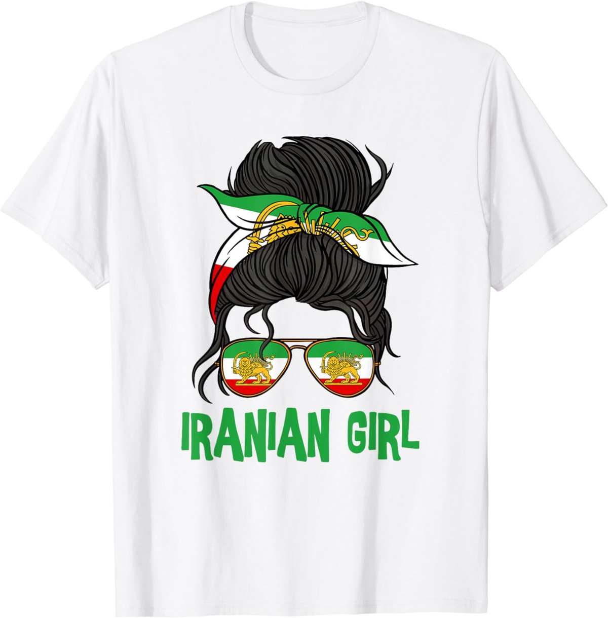 Iran For Women Iranian For Girl Flag Lion Persian T-Shirt
