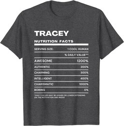 Tracey Nutrition Facts Name Funny T-Shirt