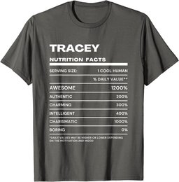Tracey Nutrition Facts Name Funny T-Shirt
