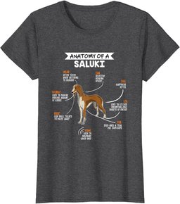 Anatomy Of A Saluki Dog Funny Dog Lover Gift T-Shirt
