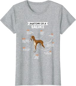 Anatomy Of A Saluki Dog Funny Dog Lover Gift T-Shirt