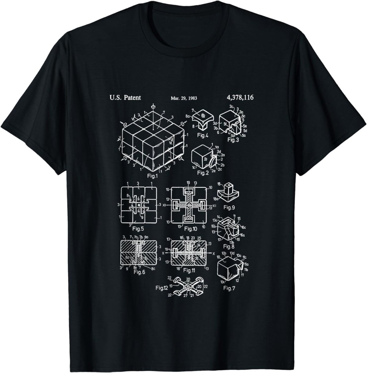Competitive Puzzle Cube Rubik Patent Speed Cubing T-Shirt