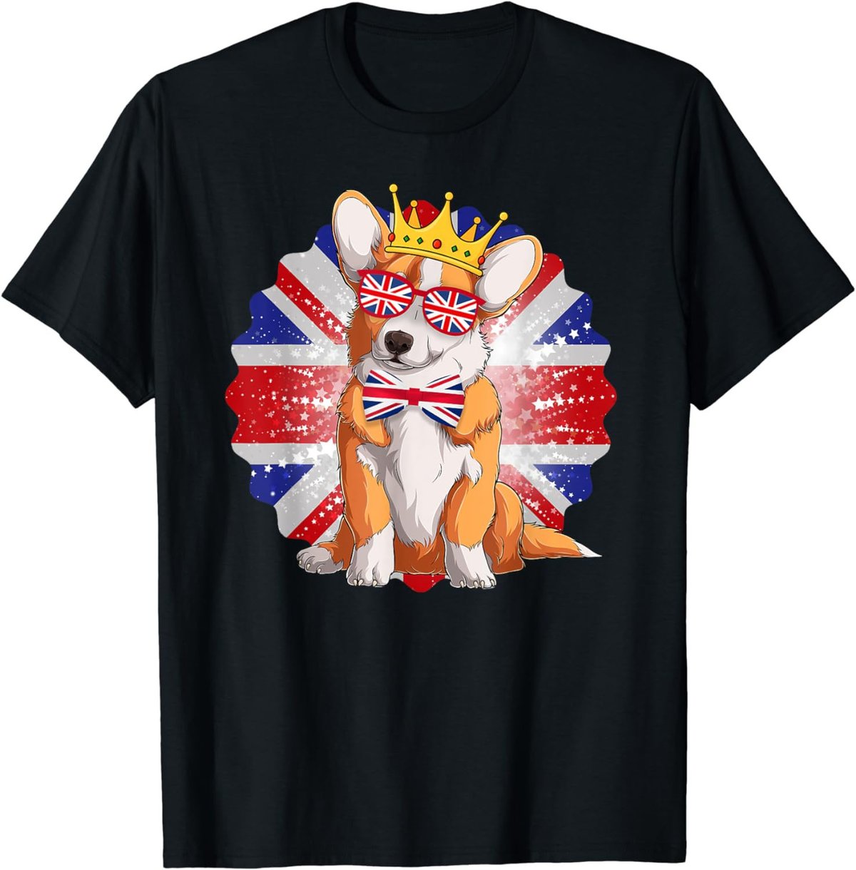 Novelty Union Jack Idea For Kids With Jubilee Corgi T-Shirt