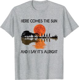 Here Comes The Sun And I Say It's Alright Guitar Graphic T-Shirt