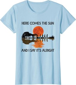 Here Comes The Sun And I Say It's Alright Guitar Graphic T-Shirt