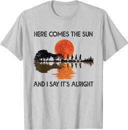 Here Comes The Sun And I Say It's Alright Guitar Graphic T-Shirt
