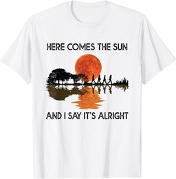 Here Comes The Sun And I Say It's Alright Guitar Graphic T-Shirt