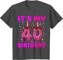 It's My 40th Birthday Girl Doughnut Happy 40 Years Old Women T-Shirt