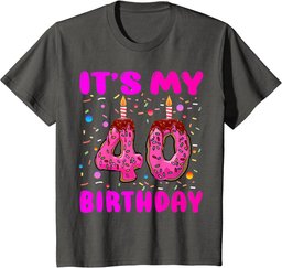 It's My 40th Birthday Girl Doughnut Happy 40 Years Old Women T-Shirt