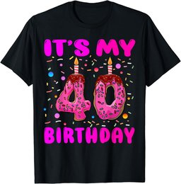 It's My 40th Birthday Girl Doughnut Happy 40 Years Old Women T-Shirt