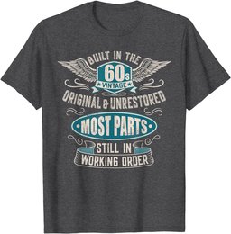 Vintage Birthday Born In 1960 Built In The 60s T-Shirt
