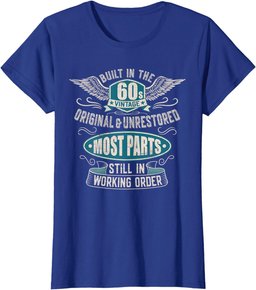 Vintage Birthday Born In 1960 Built In The 60s T-Shirt