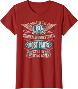 Vintage Birthday Born In 1960 Built In The 60s T-Shirt