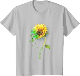 Mental Health Awareness Sunflower Green Ribbon Gift T-Shirt T-Shirt
