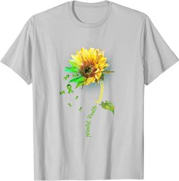 Mental Health Awareness Sunflower Green Ribbon Gift T-Shirt T-Shirt