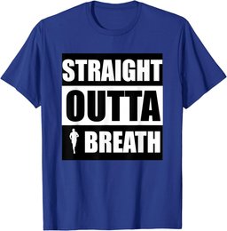 Straight Outta Breath Sports Running Jogging T Shirt T-Shirt
