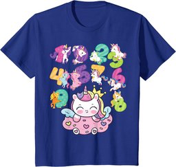 Unicorn Numbers Maths day school number day kids costume T-Shirt