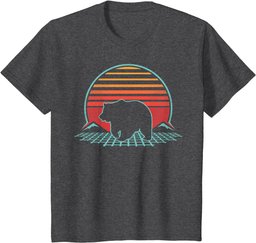 Bear Retro Vintage 80s Style Grizzly Brown Bear Gift T-Shirt