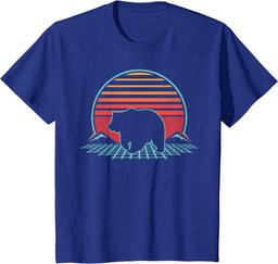 Bear Retro Vintage 80s Style Grizzly Brown Bear Gift T-Shirt