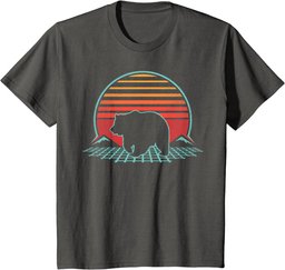Bear Retro Vintage 80s Style Grizzly Brown Bear Gift T-Shirt