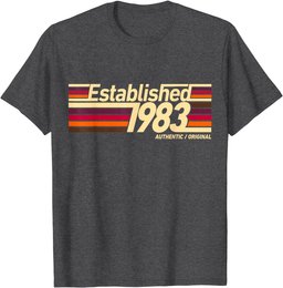 Established 1983 Stripe - 41st Birthday Gift Idea for Men T-Shirt
